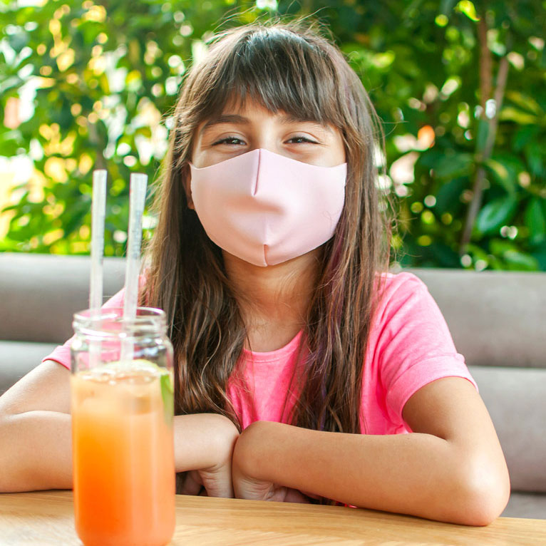 girl wearing mask